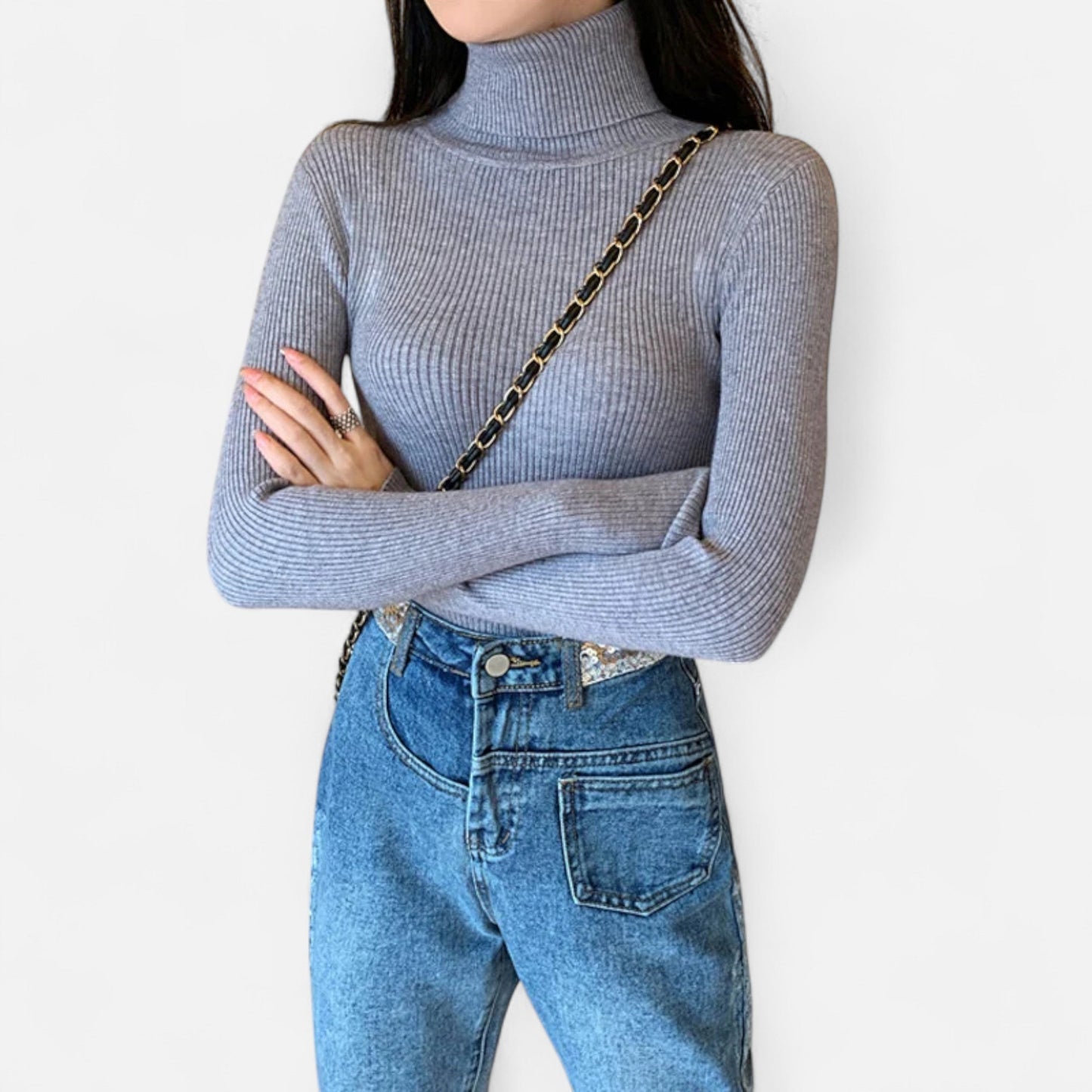 Cassy | Women’s Turtleneck Sweater | Knitted