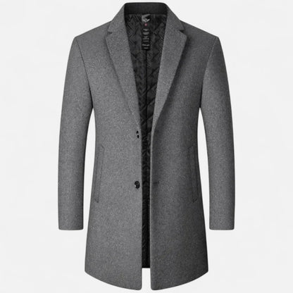 Men’s Wool Overcoat – Classic Tailored Elegance