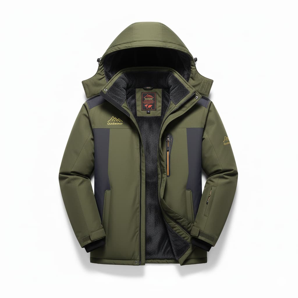 Waterproof Men's Fleece Jacket for Outdoor Activities - BritishElegance
