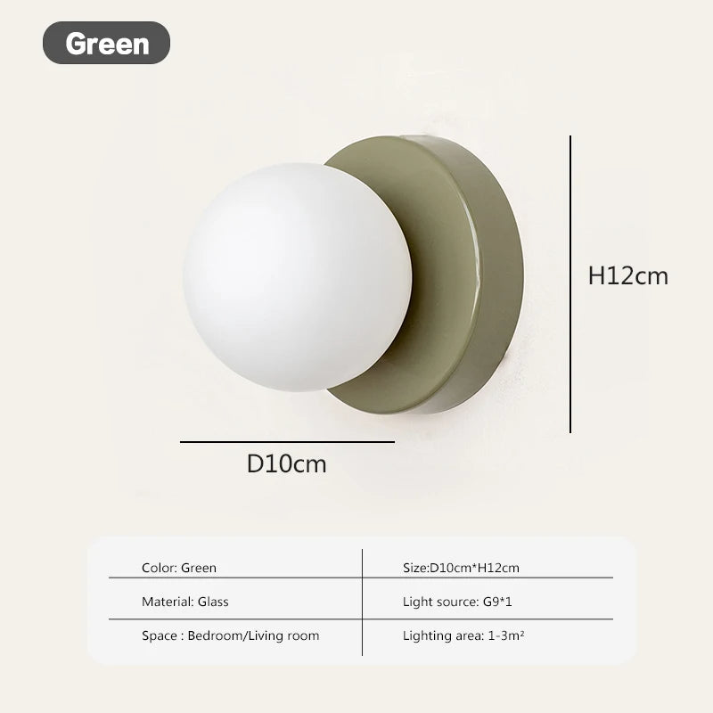 Modern Round Glass LED Wall Lamp