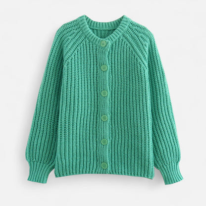 Women's knitted cardigan - vintage look with modern elegance