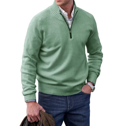 Men’s Quarter Zip Pullover with Shoulder Seams