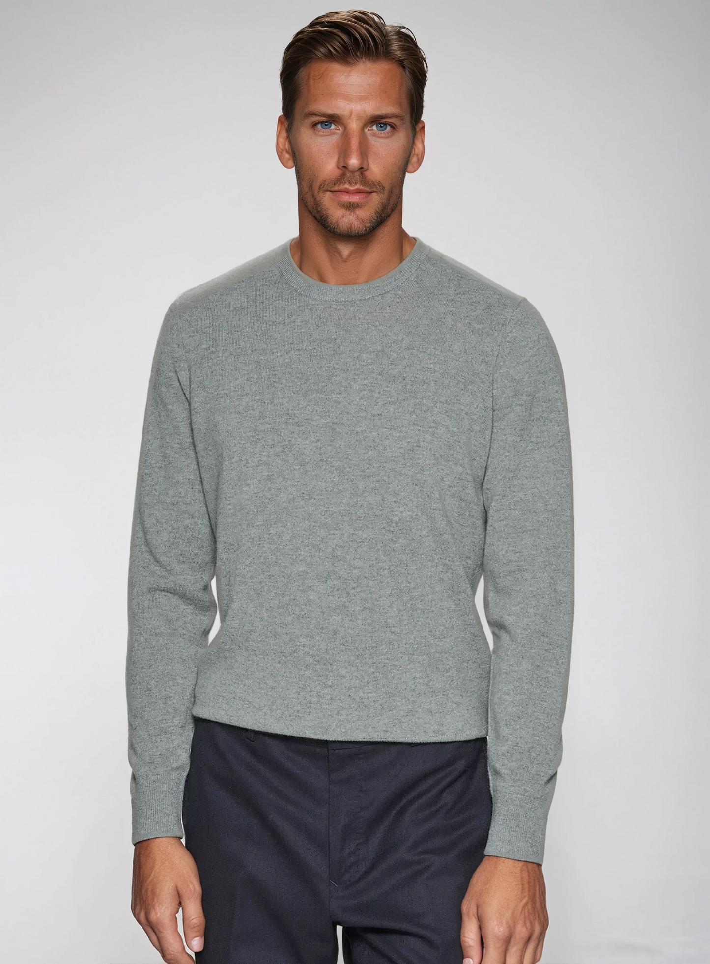 Augustus - Gray Knitted Jumper for Men