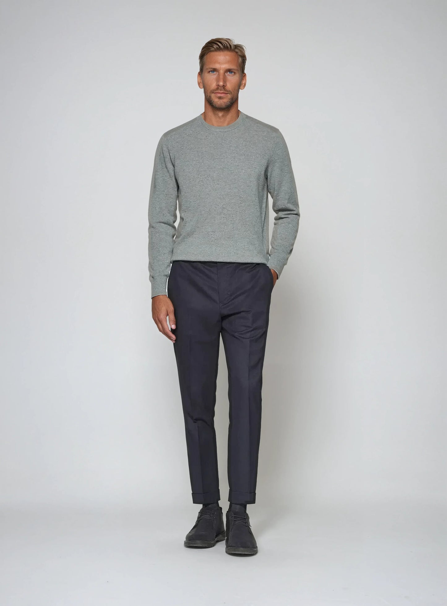 Augustus - Gray Knitted Jumper for Men