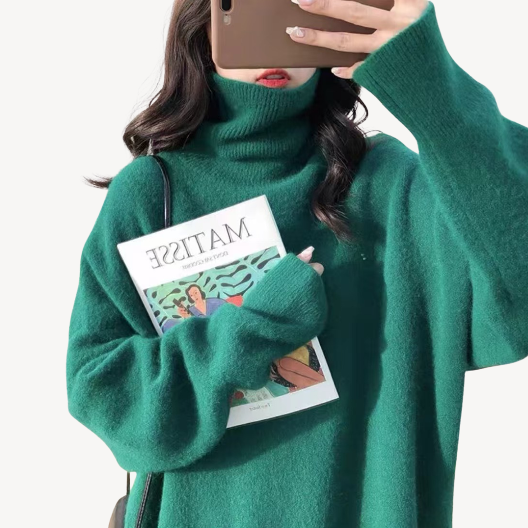 Women’s Soft Knit Fabric Turtleneck Sweater