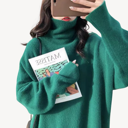 Women’s Soft Knit Fabric Turtleneck Sweater