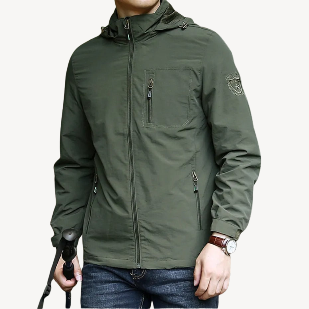 Men’s Zipper Closure Hooded Jacket