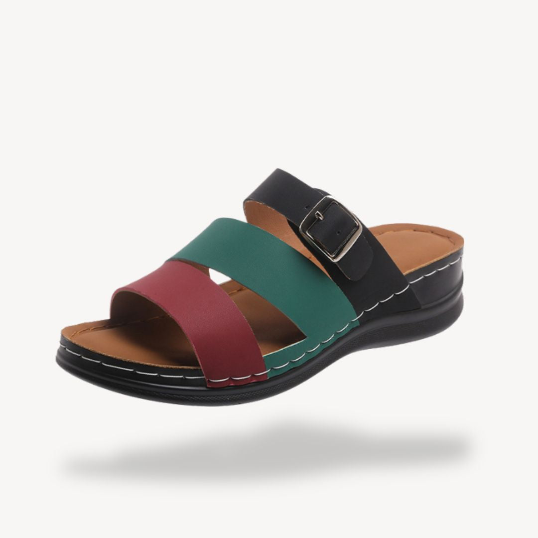 Women's Colorful Leather Orthopedic Sandals