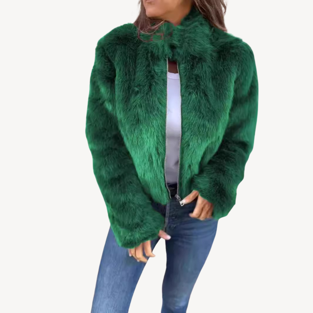 Women’s Faux Fur Zip-Up Jacket