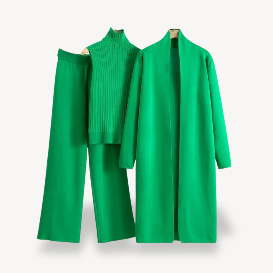 Women’s Ribbed Knit 3-Piece Set