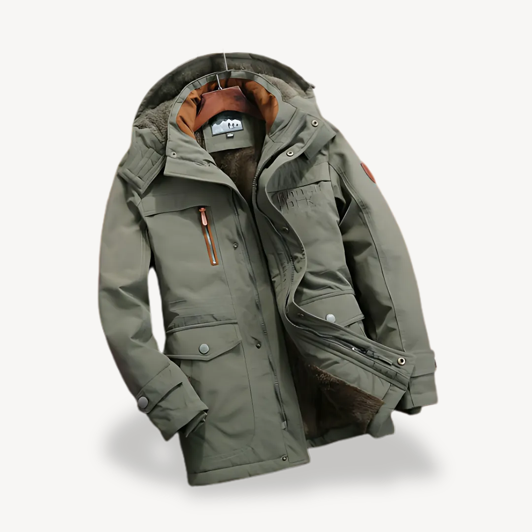 Winter Parka Jacket with Fleece Lining