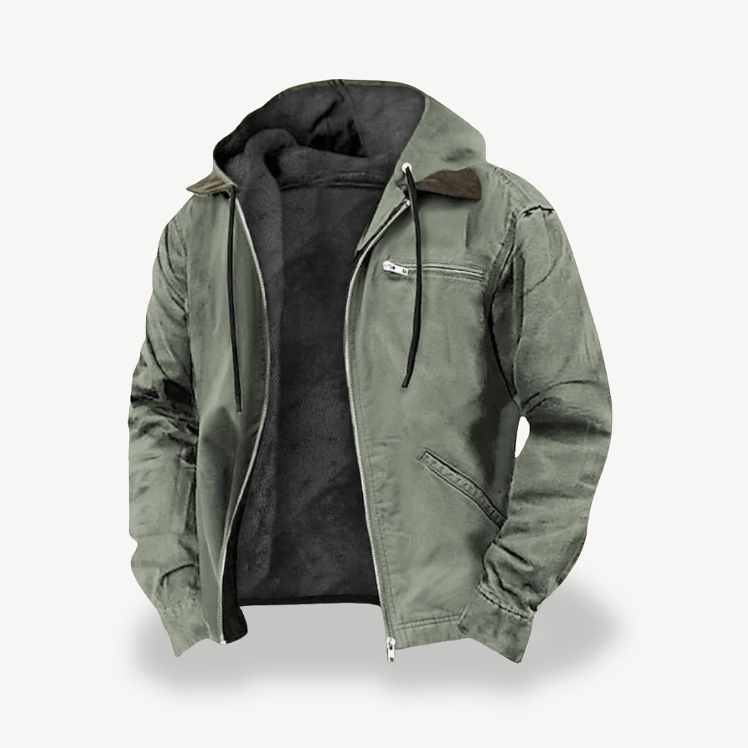 Men's Hooded Fleece-Lined Jacket
