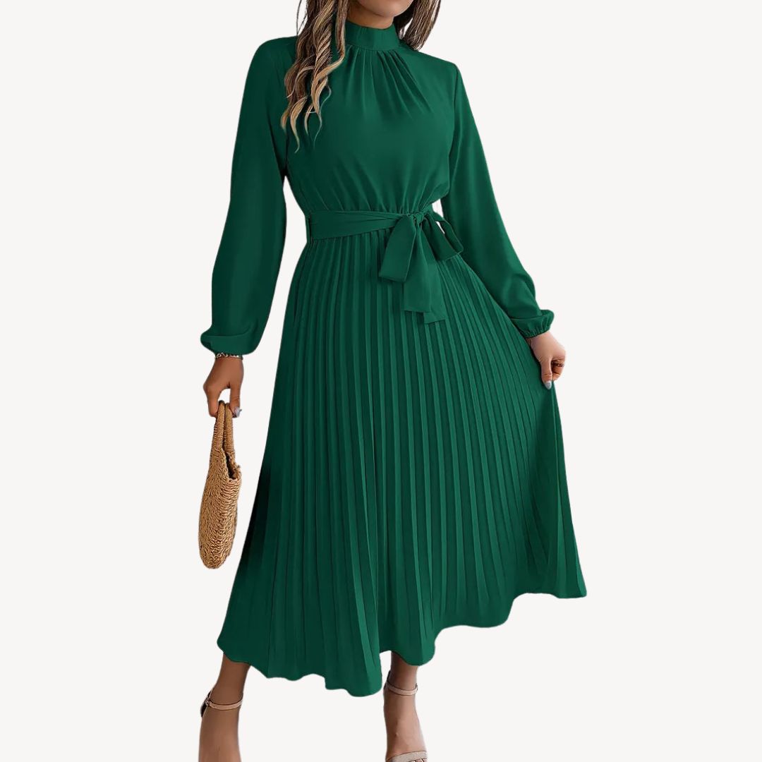 Pleated Midi Dress Women