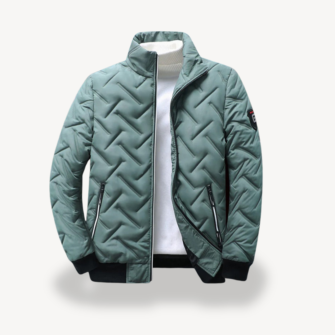 Men's Quilted Puffer Bomber Jacket