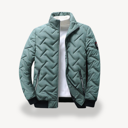 Men's Quilted Puffer Bomber Jacket