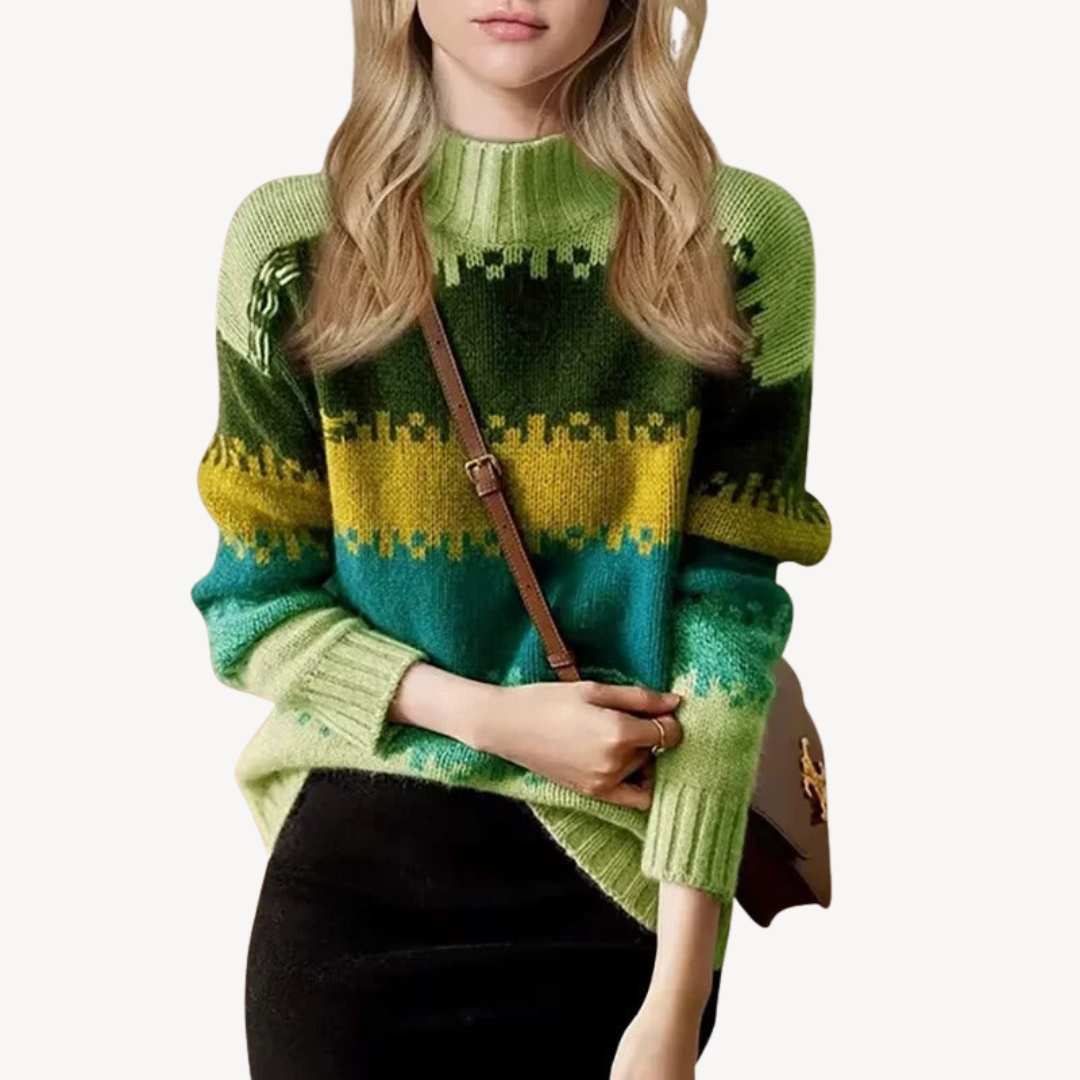 Colorful Knit Sweater for Women
