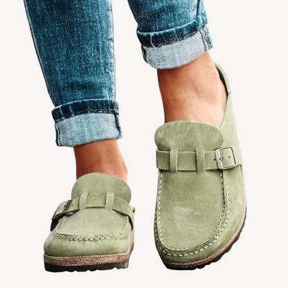 Women's Suede Buckle Orthopedic Slippers