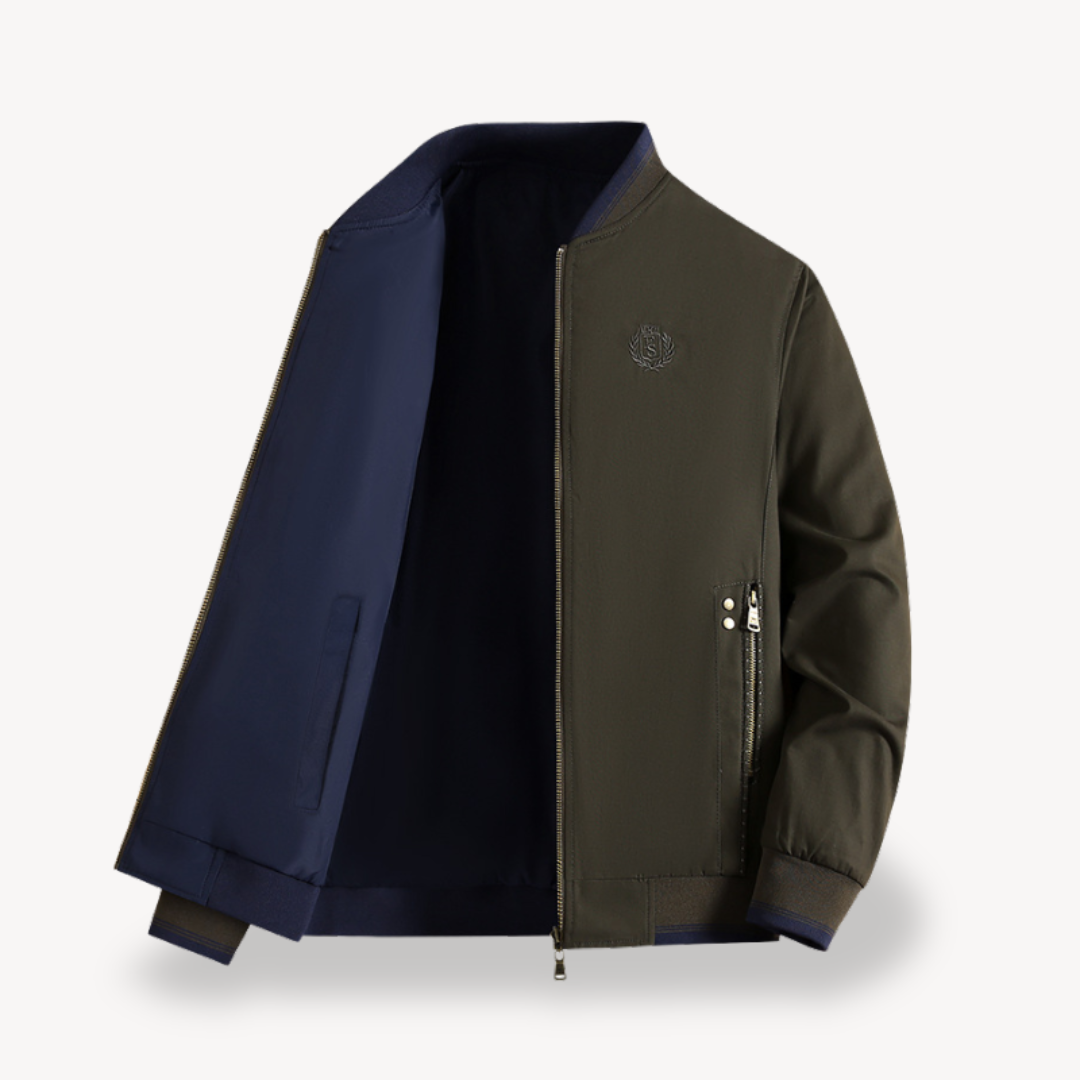 Men’s Reversible Formal Collar Bomber Jacket
