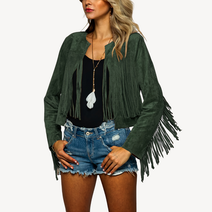 Women's Suede Fringe Jacket