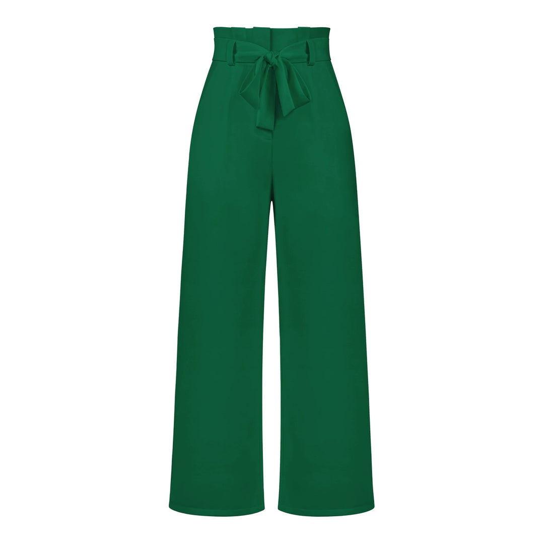 Tie Waist High-Waisted Trousers for women