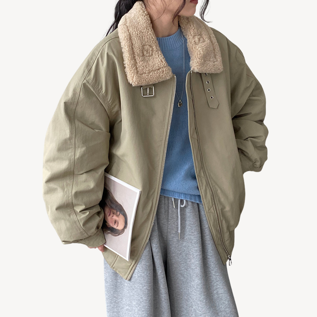 Women’s Shearling Collar Puffer Jacket