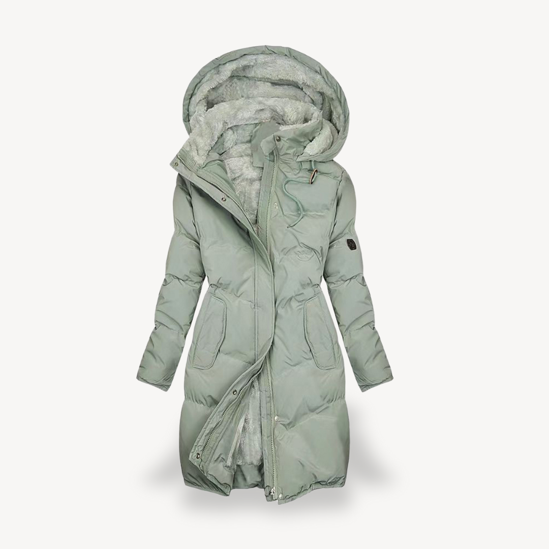 Women's Puffer Jacket with Faux Fur Lining