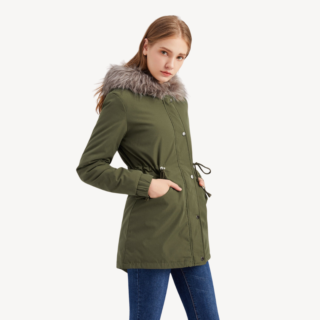 Women’s Faux Fur Hooded Parka Jacket