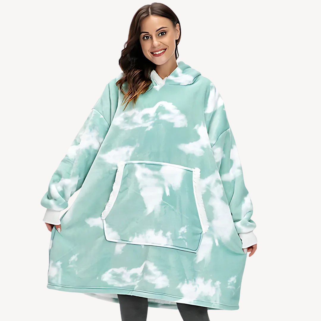 Oversized Tie-Dye Hoodie Blanket