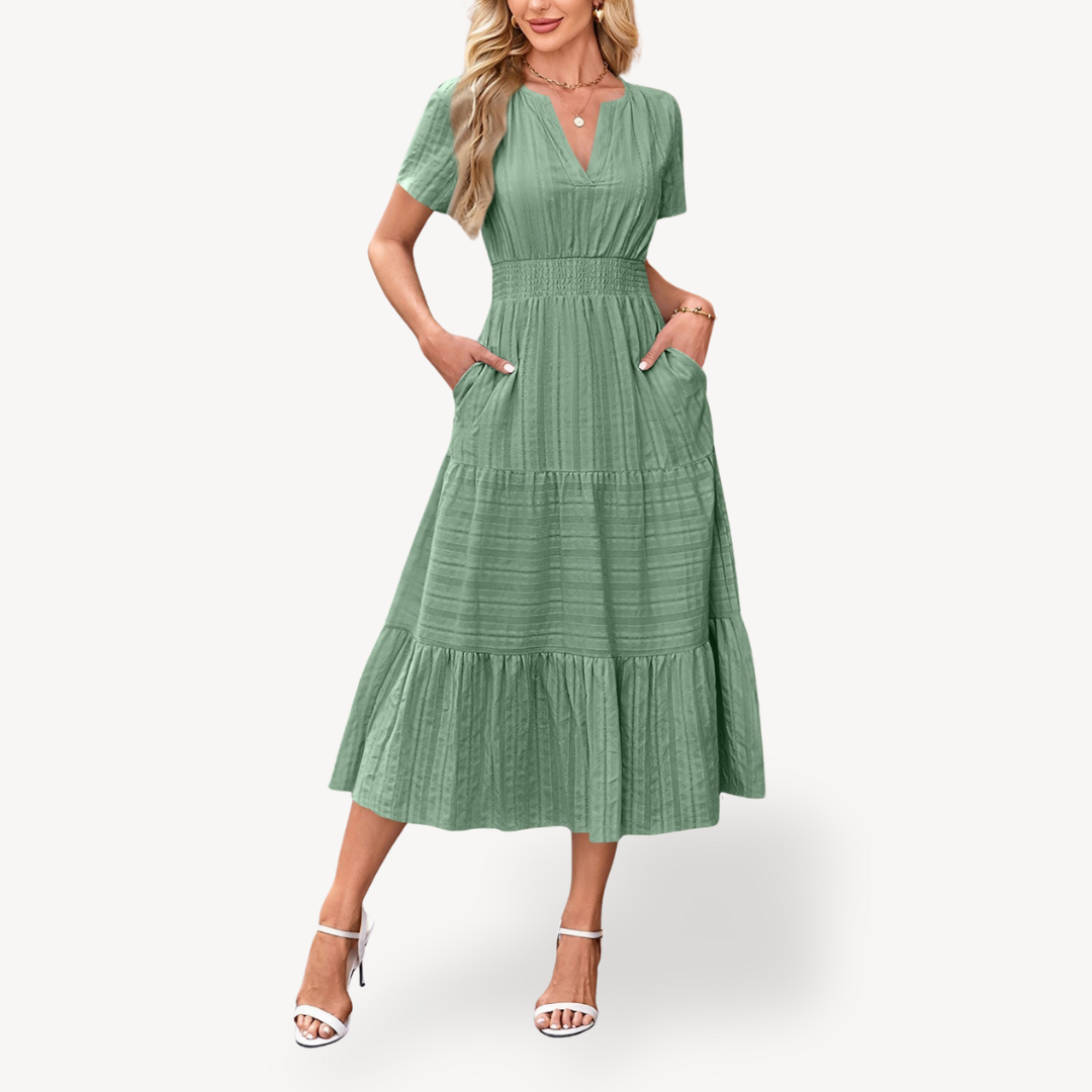 Tiered Midi Dress for Women