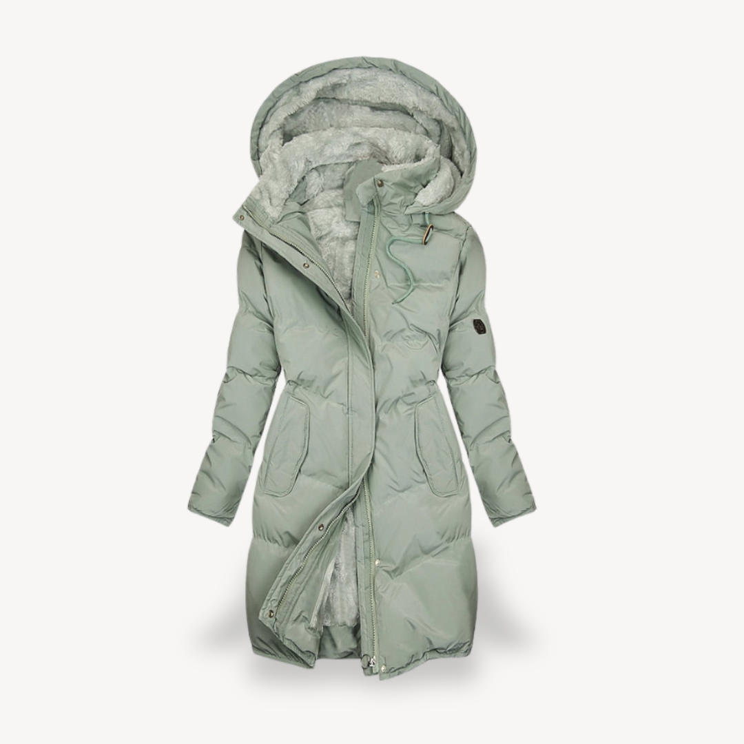 Fleece Lined Puffer Coat for Women