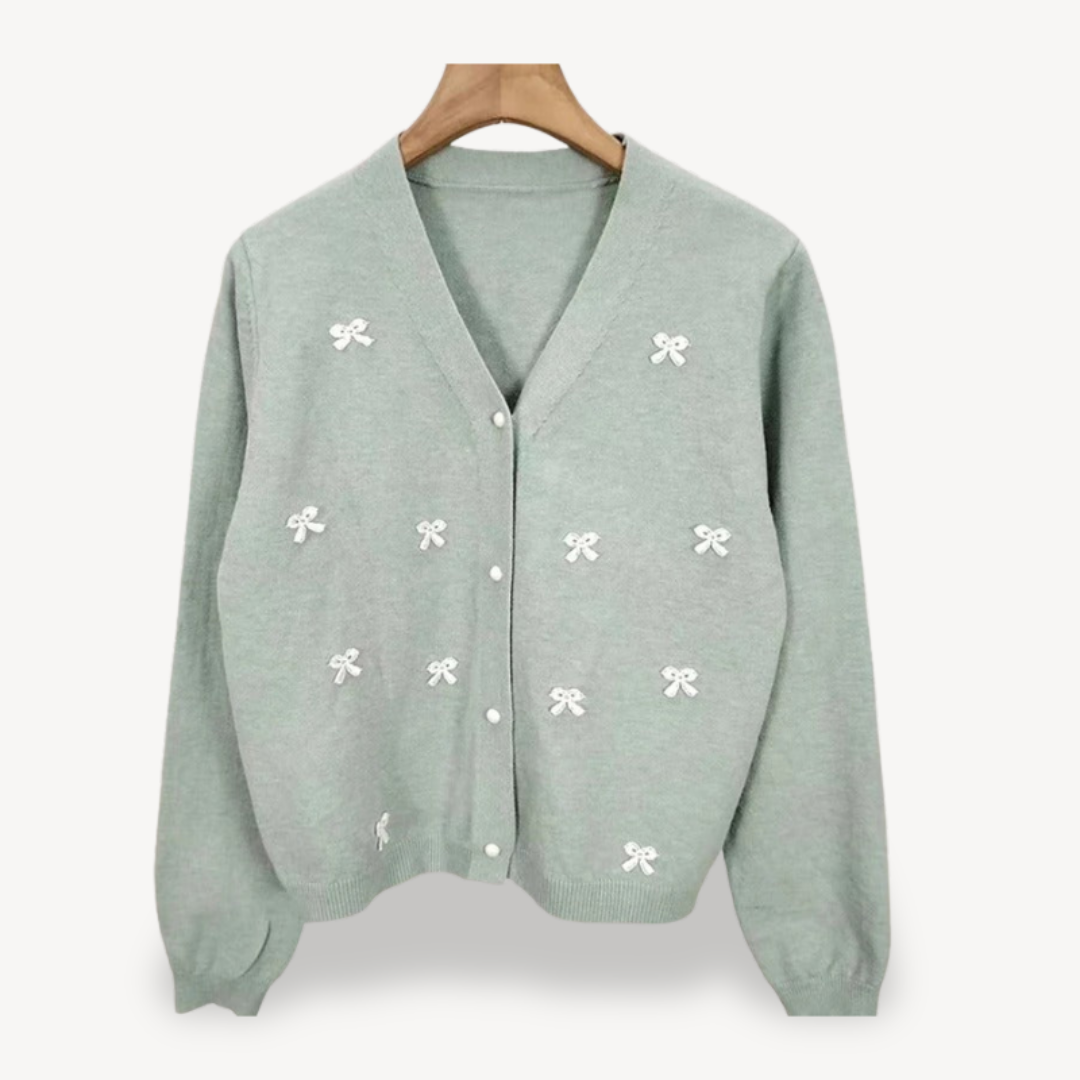 Women’s Embroidered Bow Cardigan