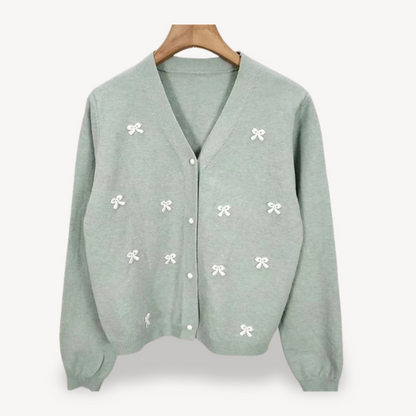 Women’s Embroidered Bow Cardigan
