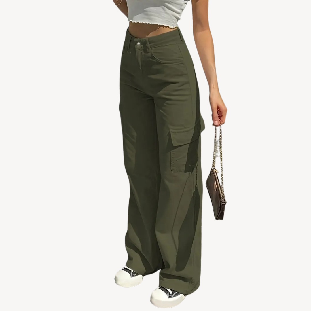Women's High-Waisted Cargo Pants