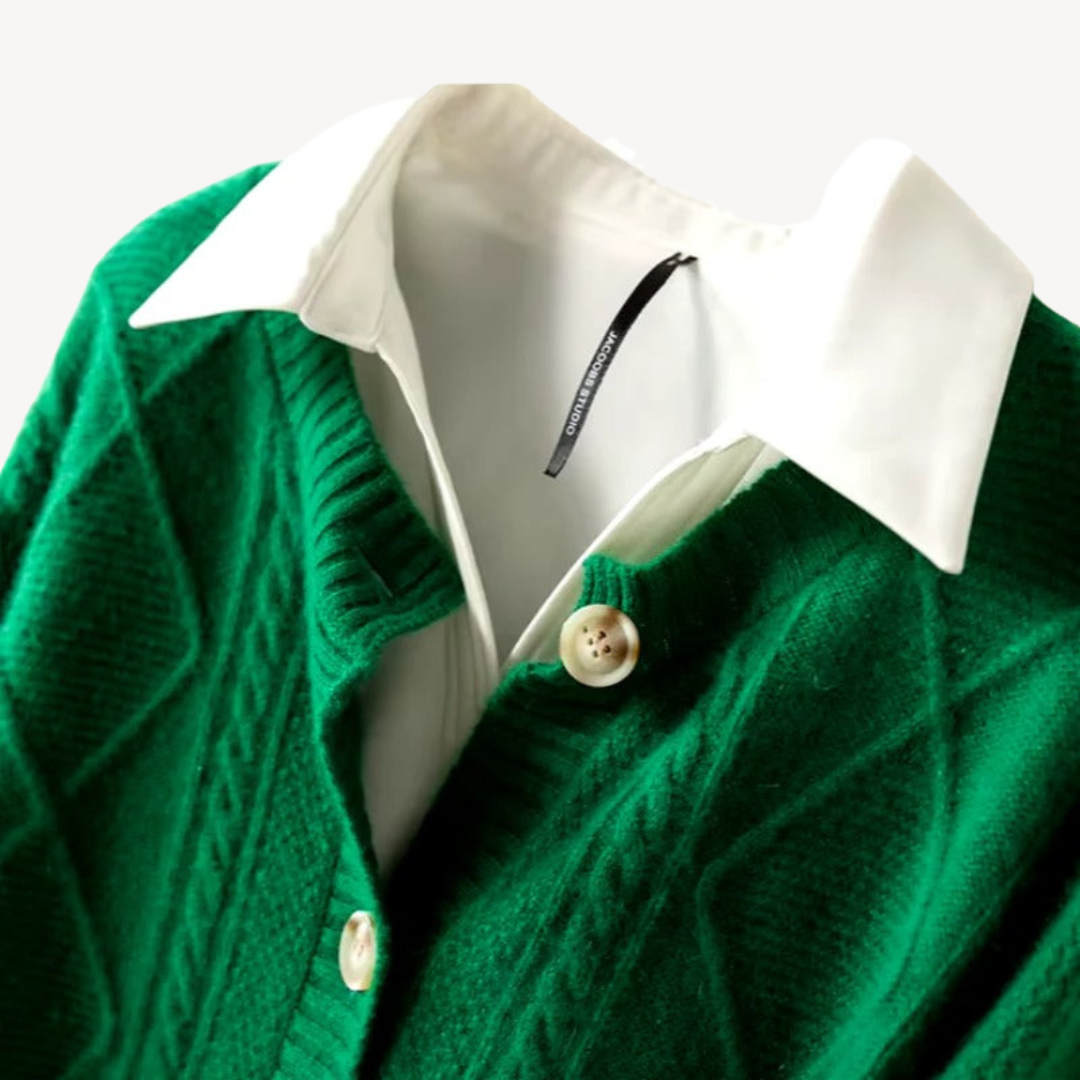 Button-Front Knit Cardigan for Women