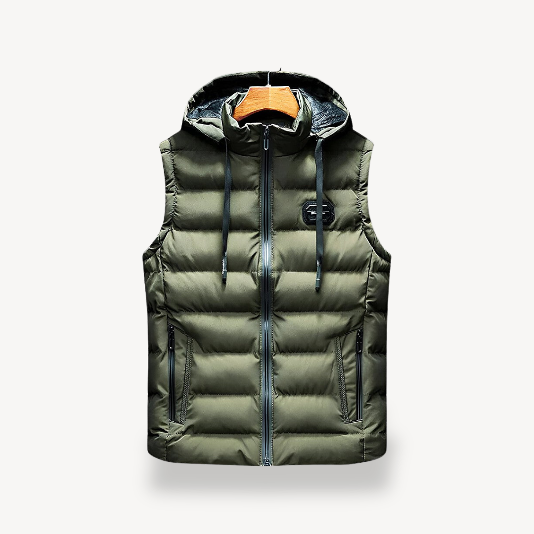 Men's Puffer Vest with Hood