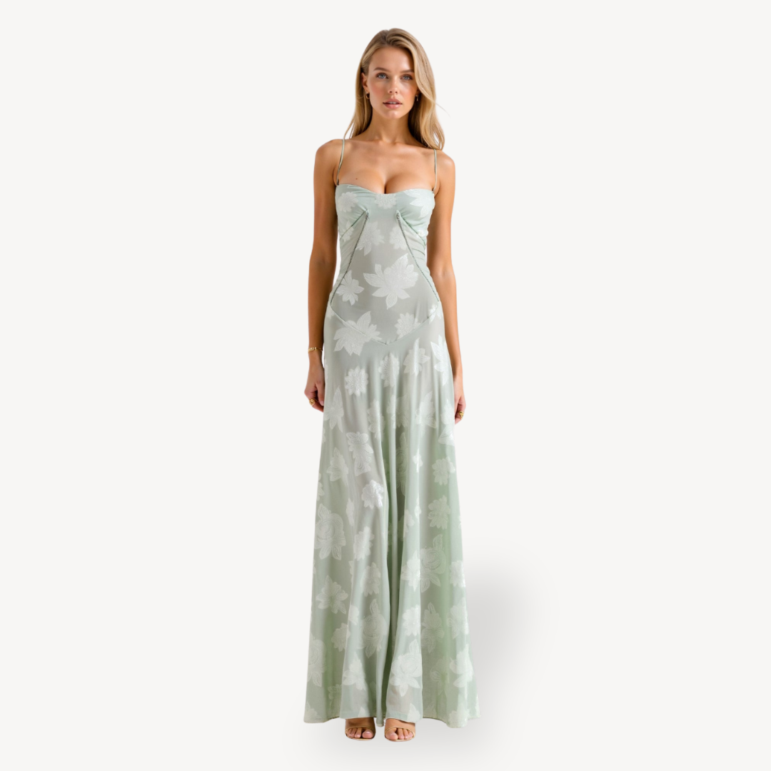 Women's Floral Lace Maxi Dress