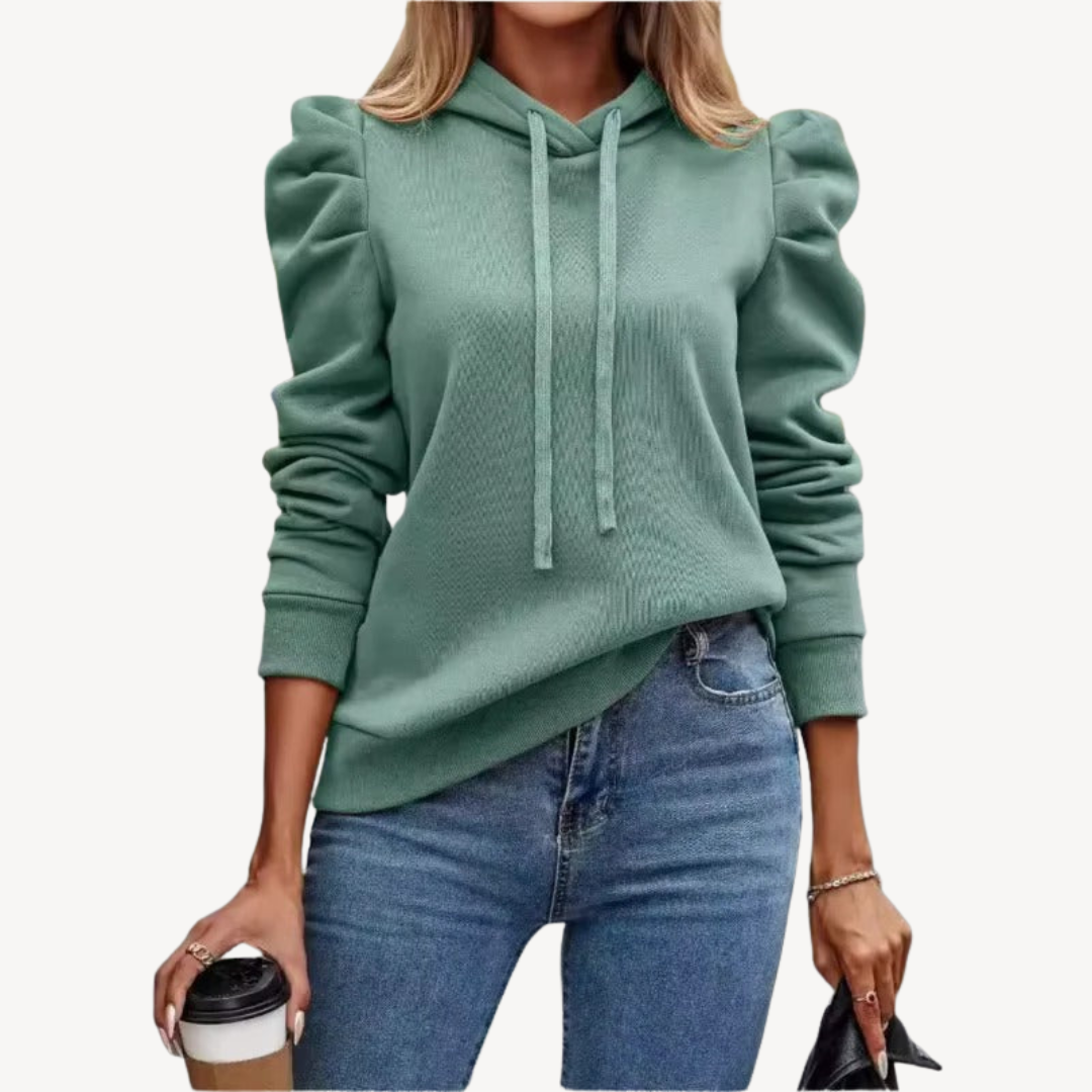 Puff Sleeve Hoodie for Women