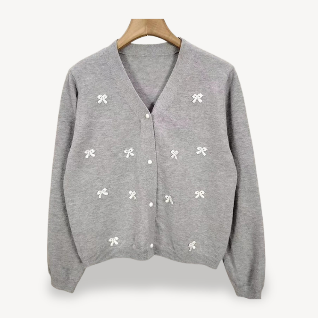 Women’s Embroidered Bow Cardigan