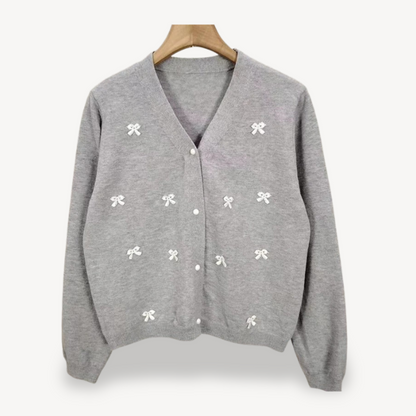 Women’s Embroidered Bow Cardigan