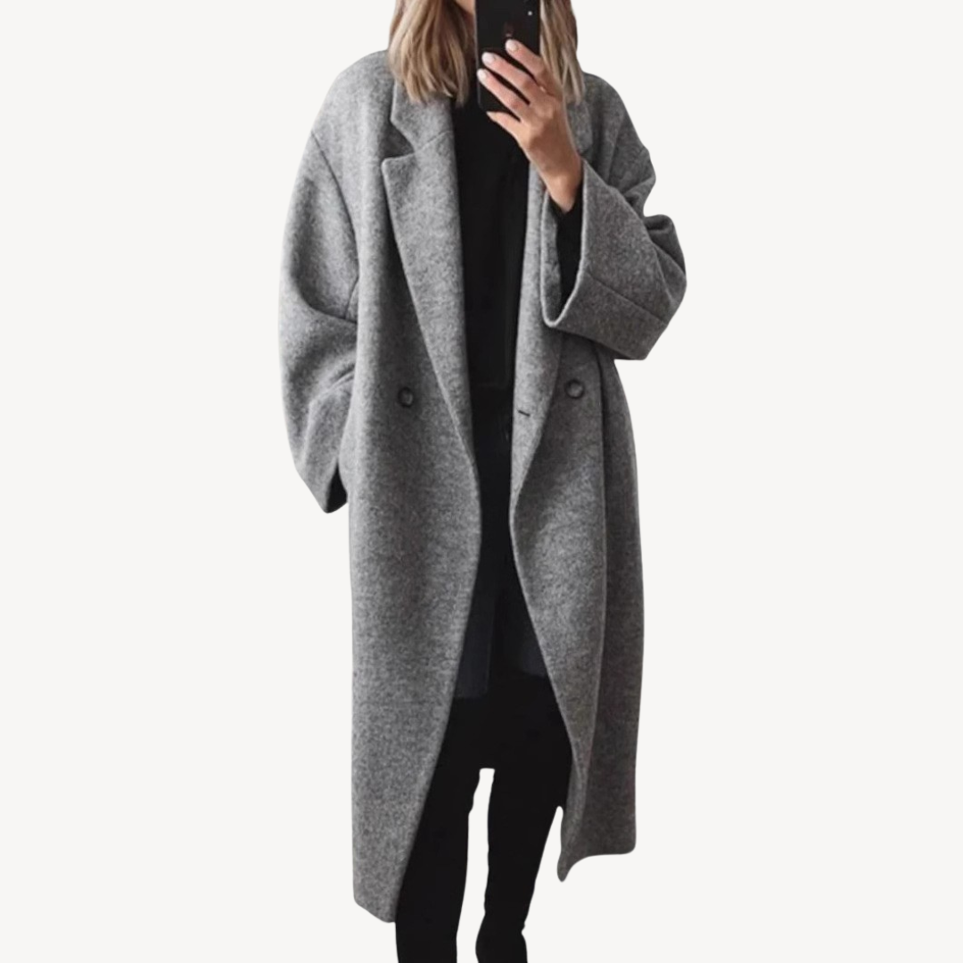 Women’s Wool Blend Double-Breasted Coat