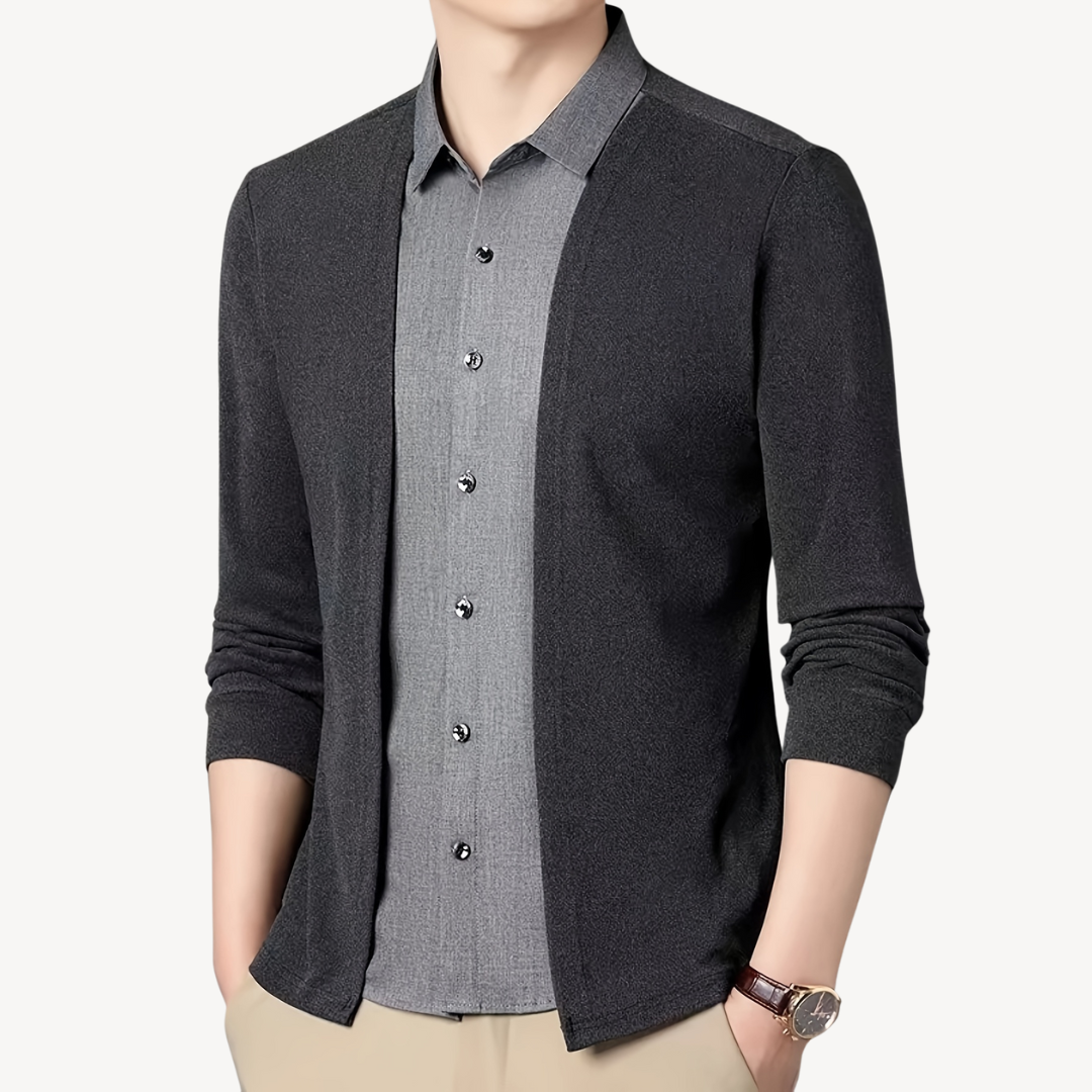 Men's Lightweight Knit Cardigan Open Front