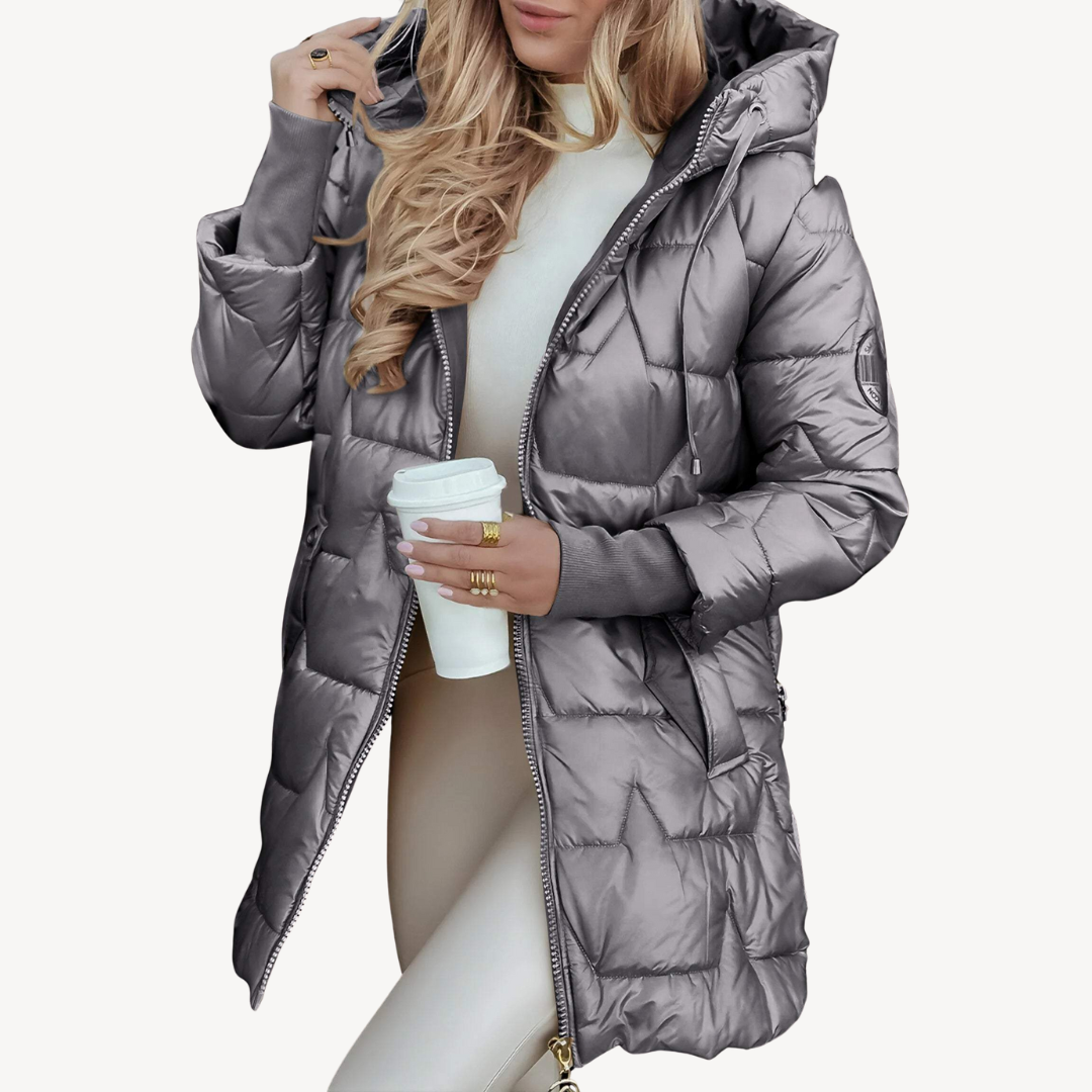 Women’s Hooded Mid-Length Puffer Coat