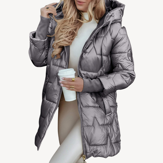 Women’s Hooded Mid-Length Puffer Coat