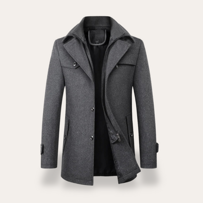 Men's Coat – Winter Jacket with Stand Collar