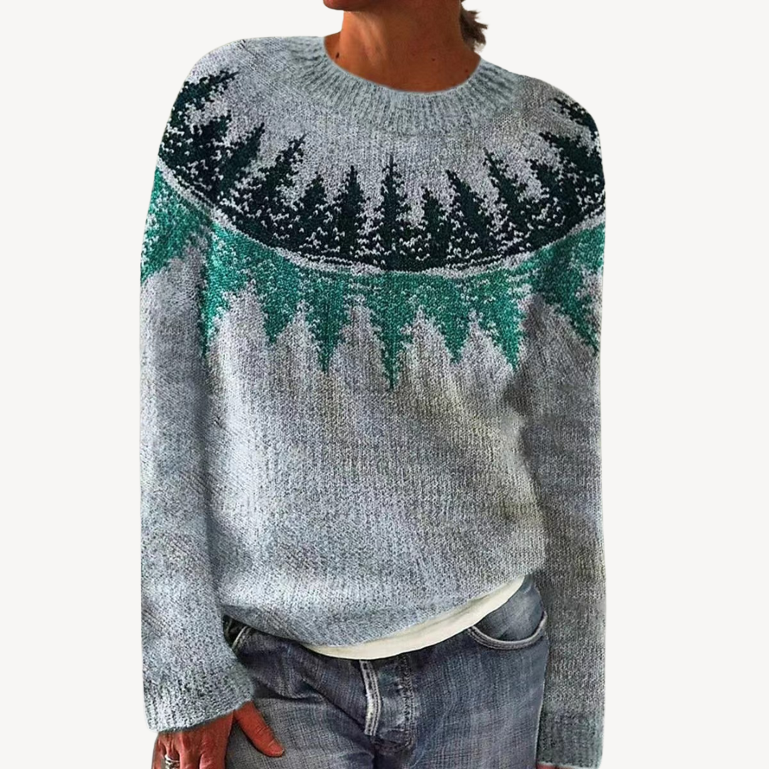 Embroidered Floral Sweater for Women
