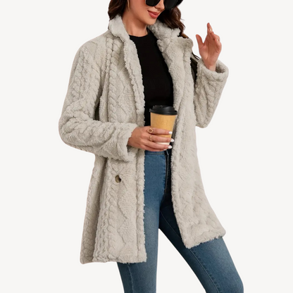 Women’s Double-Breasted Faux Fur Coat