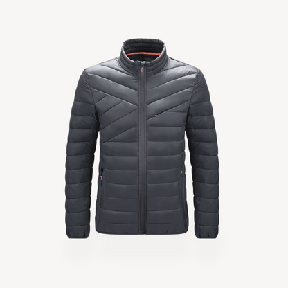 Men's Puffer Jacket with Stand Collar