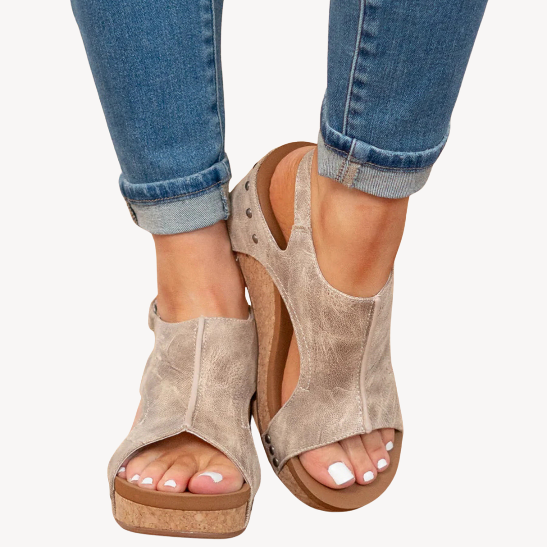 Women's Wedge Comfort Ankle Strap Sandals