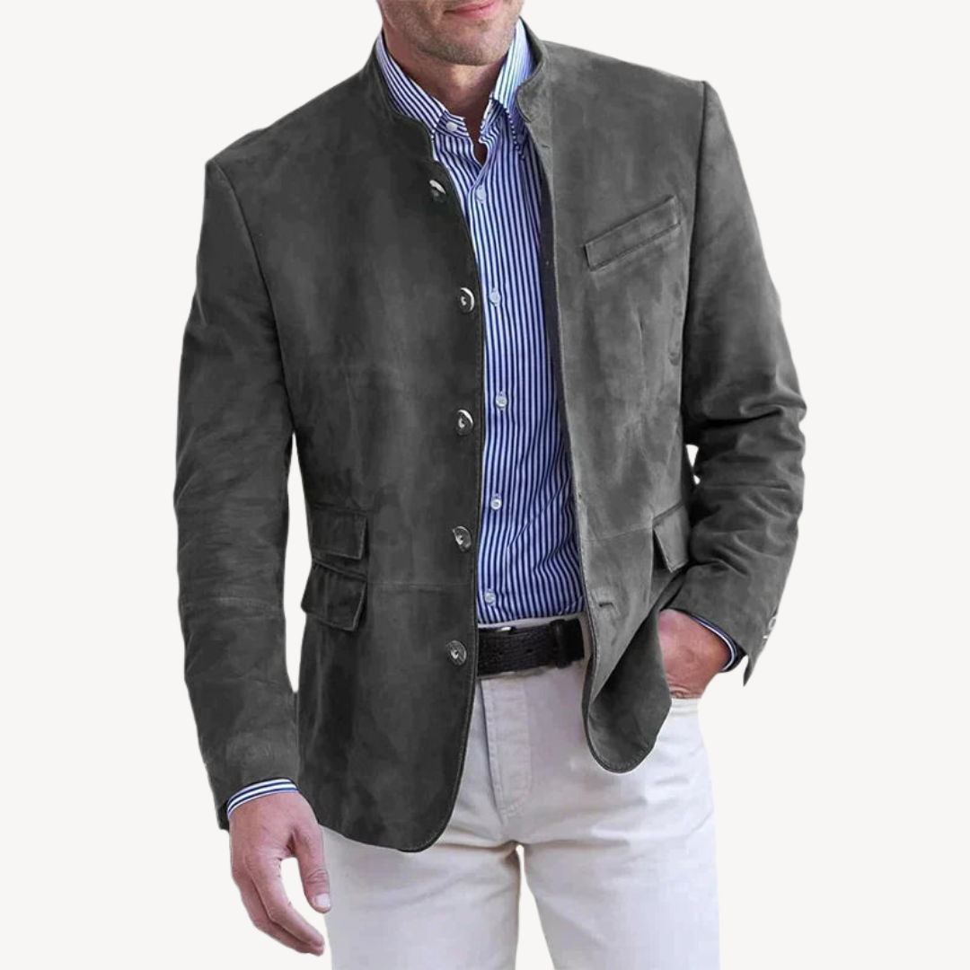 Men's Casual Button Blazer Jacket