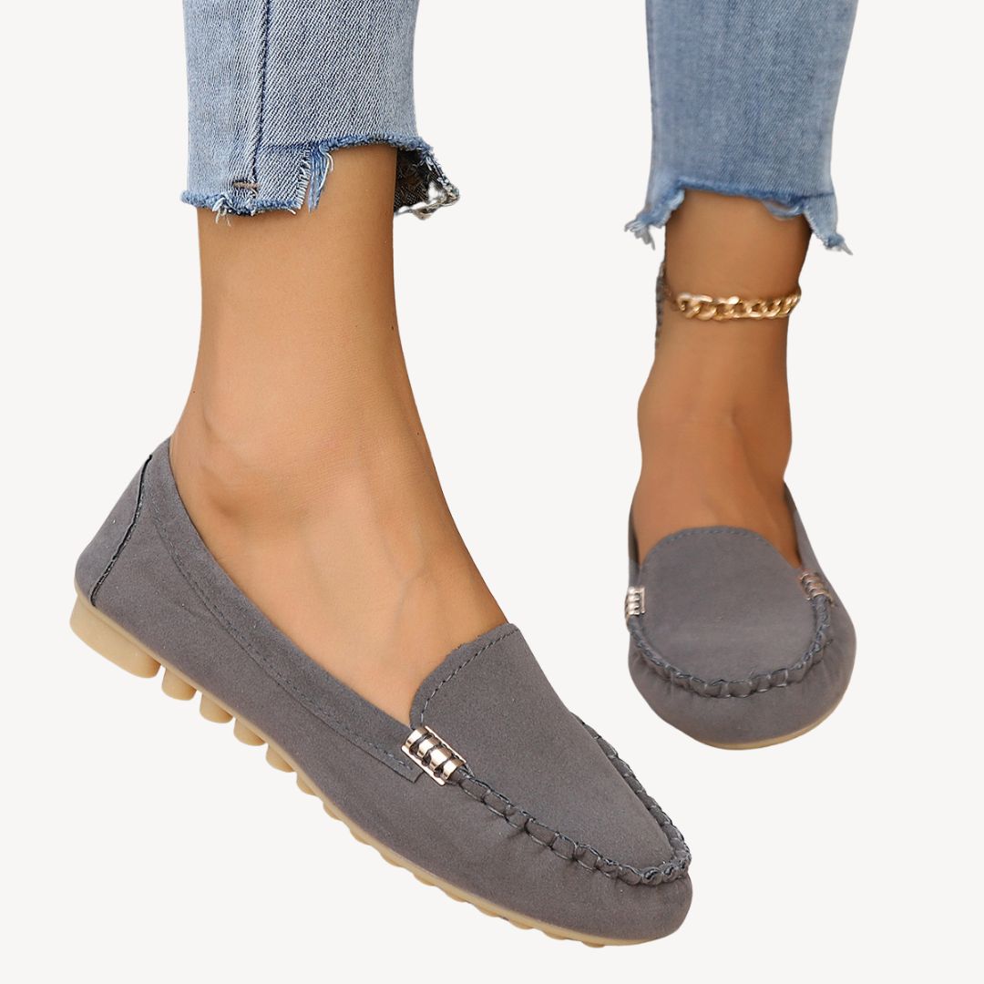 Women's Leather Orthopedic Slip-On Flats